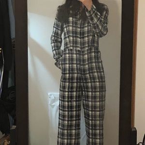 Tweed Navy and White Jumpsuit